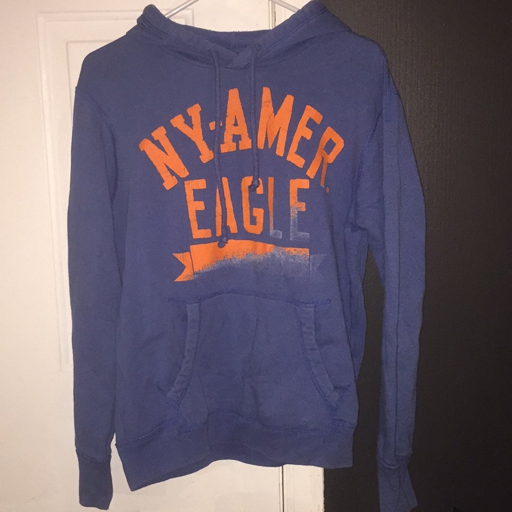 Blue and orange American Eagle hoodie